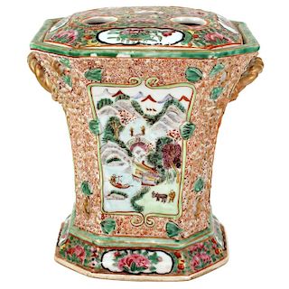 Chinese Qing Famille Rose Porcelain Bough Pot