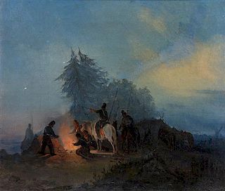 * Fedor Il'ich Baikov, (Russian, 1825-1879), Military Encampment, 1847