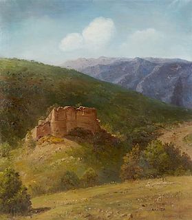 Georgi Zakharovich Bashinzhagyan, (Armenian, 1857-1925), Fortress Ani, 1914