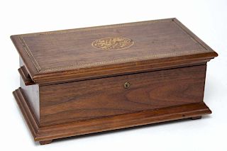 American Marquetry-Inlaid Wood Jewelry Box, 1930