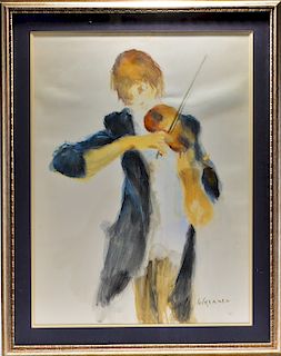 Jean Le Guennec Violinist Musician Acrylic Paper