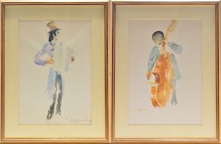 Jean Le Guennec Musicians Watercolors, 2