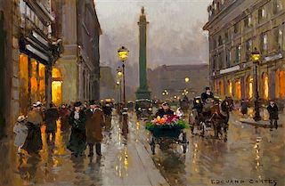 * Edouard Leon Cortes, (French, 1882-1969), Place de Vendome
