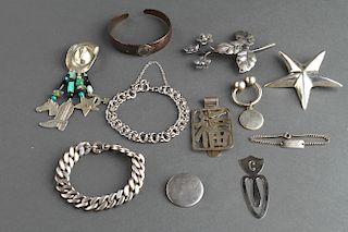 Sterling Silver Accessories incl. Tiffany, 11 Pcs.
