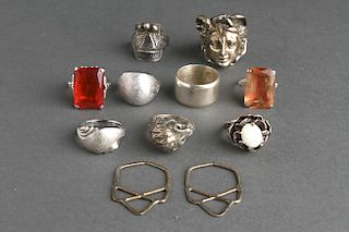 Sterling Silver Rings, Group of 11