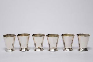 Sterling Silver Dram Cups, Set of 6