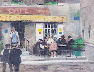 Jules Rene Herve, (French, 1887-1981), Cafe Scene