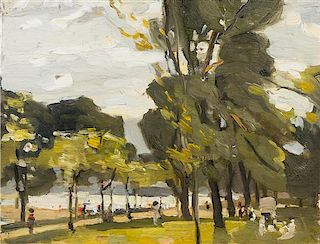 Attributed to Jean-Baptiste Armand Guillaumin, (French, 1841 - 1927), Park Study