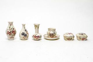Zsolnay Hungary Vases, Boxes, Pot & Tray, 7 Pcs.