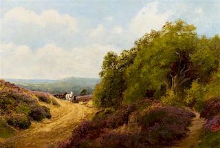 John Clayton Adams, (American, 1840-1906), Landscape with Horses