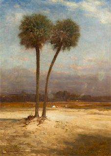 * Robert Swain Gifford, (American, 1840-1905), Two Palm Trees, 1895