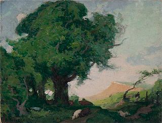 * Charles Augustus C. Lasar, (American, 1856-1936), Landscape
