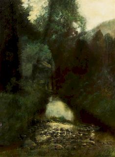 * Ben Austrian, (American, 1870-1921), Forest at Evening, 1916