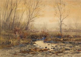 Charles Partridge Adams, (American, 1858-1942), River Landscape