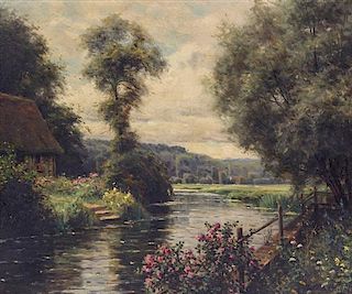 * Louis Aston Knight, (American, 1873-1948), Cottage by the River