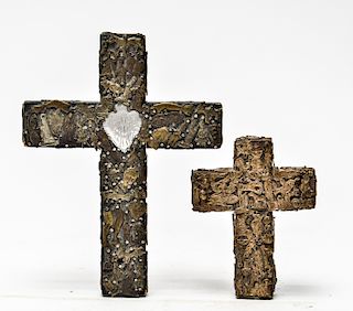 "Cruz de Milagros" Wood Cross Sculptures, 2