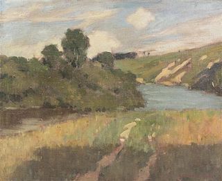 Frederick Carl Frieseke, (American, 1874-1939), Shiawassee River at Wilkinson Road, 1902