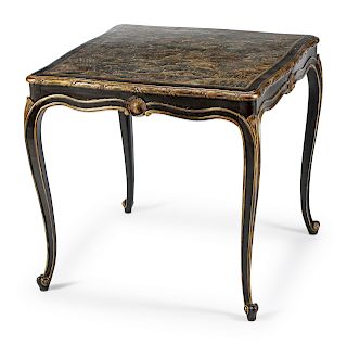 A Louis XV Style Japanned Table Carree