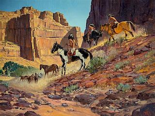 * Noel J. Daggett, (American, 1925-2005), On the Canyon Floor, 1980