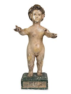 Italian Polychromed Figure of the Infant Christ