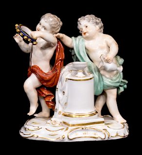 A Meissen Porcelain Group of Two Cupids