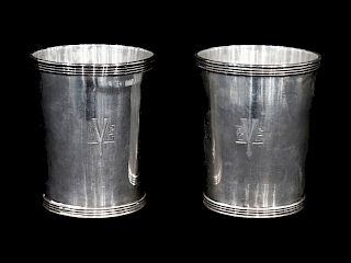 A Set of Eight American Silver Mint Julep Cups