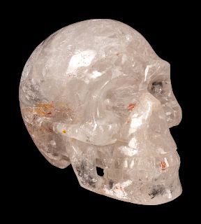 A Large Rock Crystal Skull