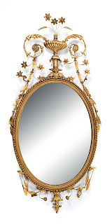 A George III Style Giltwood Mirror