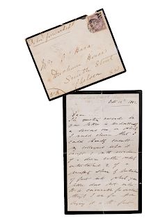 GLADSTONE, William E. (1809-1898) Prime Minister of the United Kingdom. Autograph letter signed ("W. Gladstone"), as Prime Minister, to Mrs. O'Hara, o