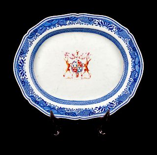 A Chinese Export Porcelain Armorial Charger