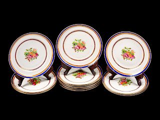 A Set of Fourteen Chinese Export Porcelain Plates