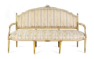 A Louis XVI Style White-Painted Salon Suite