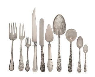 A Collection of American Silver Flatware Articles 