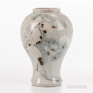 White-glazed Vase
