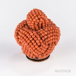 Beaded Coral Finial