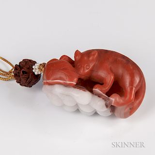 Small Agate Carving of a Squirrel
