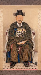 Hanging Scroll Portrait of a Young Official
