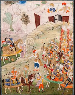Mughal-style Miniature Painting