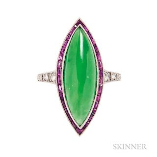 Art Deco Jadeite Jade Ring