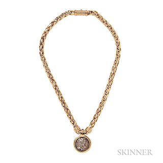 18kt Gold and Ancient Coin "Monete" Necklace, Bulgari