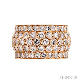 18kt Gold and Diamond Band Ring, Cartier