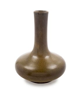 A Teadust Glazed Porcelain Bottle Vase
Height 7 in., 18 cm
