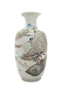 A Qianjiang Decorated Porcelain Vase
Height 15 1/2 in., 40 cm. 