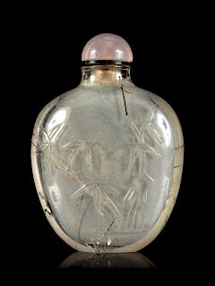 A Hair Crystal Snuff Bottle
Height 2 5/8 in., 7 cm. 