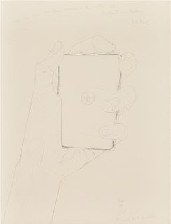 Jean Cocteau, (French, 1889-1963), Main serrant un petit livre, 1940