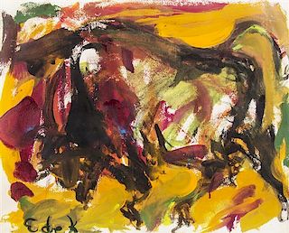 Elaine de Kooning, (American, 1918-1989), Standing Bull, c. 1957