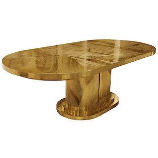 Signed Armand Jonckers Etched Bronze Dining Table