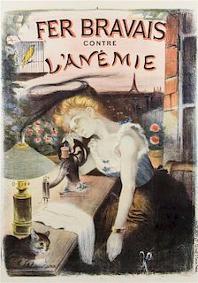 Adolphe Leon Willette, (French, 1857-1926), Fer Bravais contre l'anemie, circa 1885