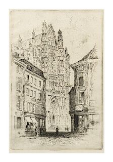 Joseph Pennell, (American, 1860-1926), The Transept, Beauvais, 1907