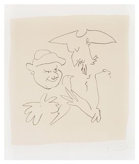 Pablo Picasso, (Spanish, 1881-1973), Don Quixote and Sancho Panza